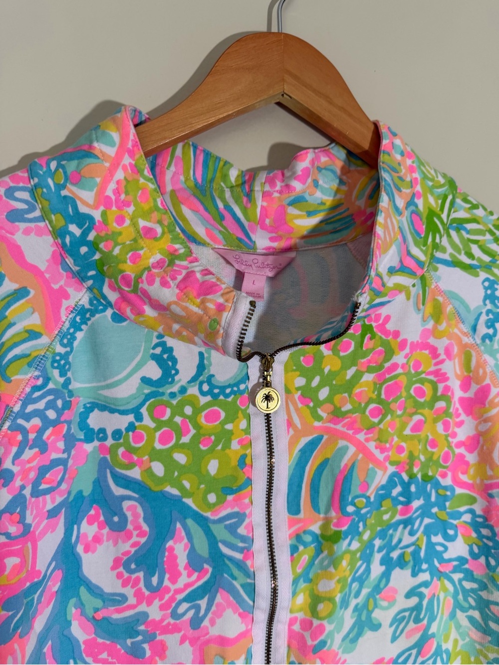 Lilly Pulitzer Skipper Popover Lovers Coral - Picture 4 of 6
